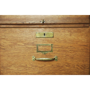 Industrial Oak Filing Cabinet, 1920s