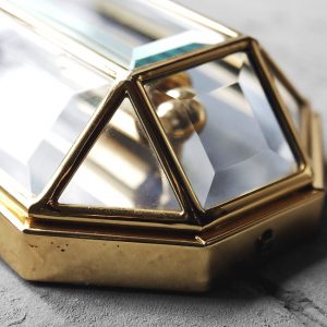 Geometric Mid-Century Modern Sconces in Brass, 1970s