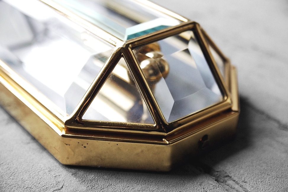 Geometric Mid-Century Modern Sconces in Brass, 1970s
