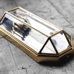 Geometric Mid-Century Modern Sconces in Brass, 1970s