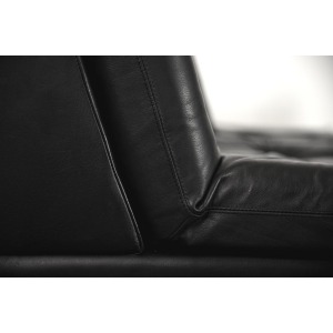 Minimalist German Leather & Chrome Modular Sofa from Klöber, 1980s