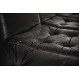 Minimalist German Leather & Chrome Modular Sofa from Klöber, 1980s