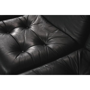 Minimalist German Leather & Chrome Modular Sofa from Klöber, 1980s