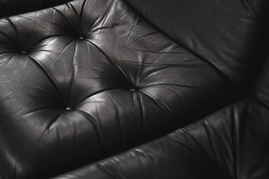 Minimalist German Leather & Chrome Modular Sofa from Klöber, 1980s