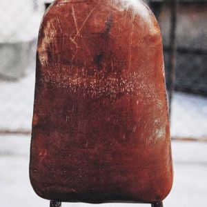 American Industrial Leather Swivel Chair, 1930s