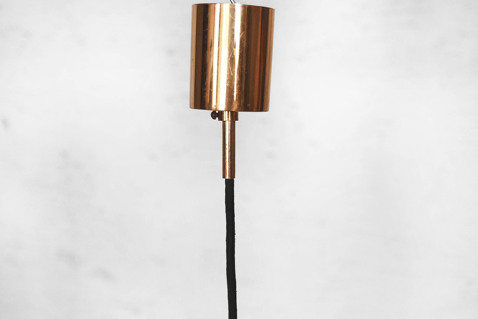 Copper Gold Pendant Lamp with 8 Lights, 1970s
