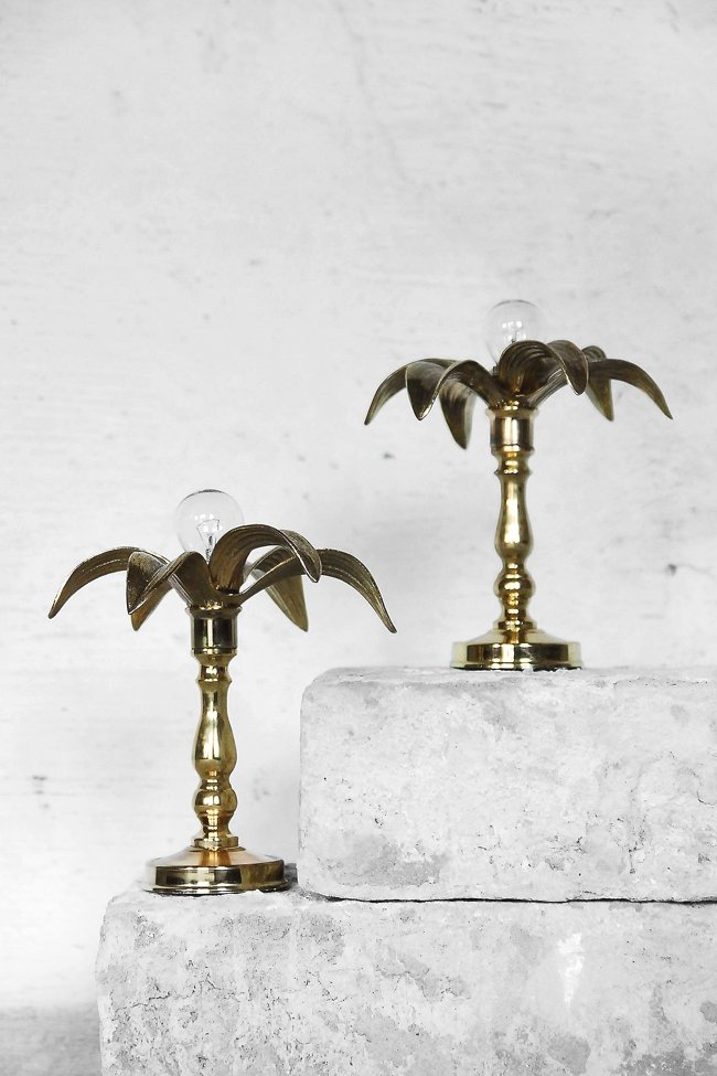 Belgian Brass Hollywood Regency Lamps from Massive, 1970s