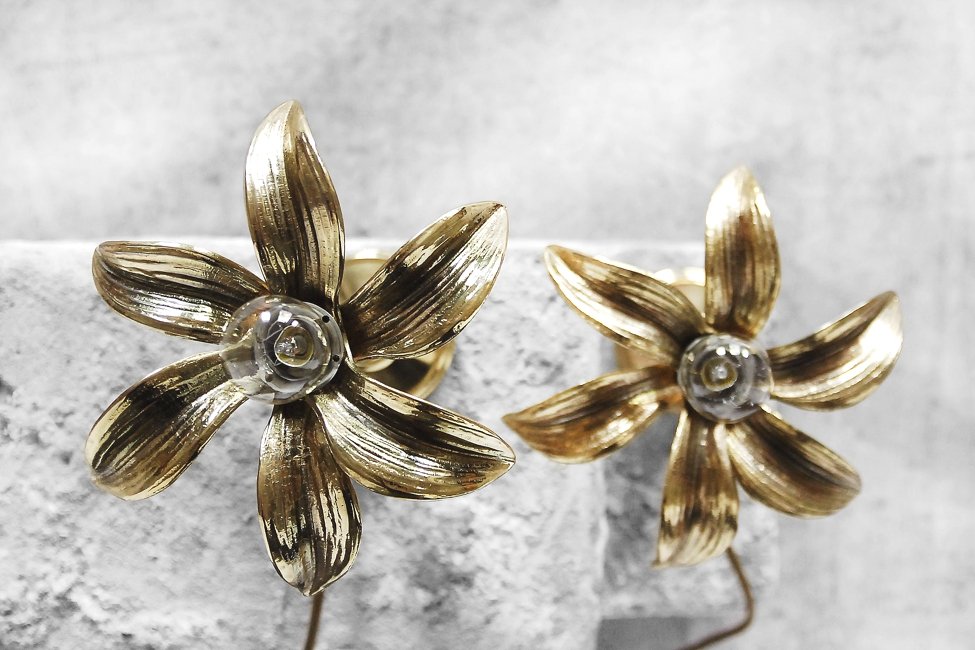 Belgian Brass Hollywood Regency Lamps from Massive, 1970s