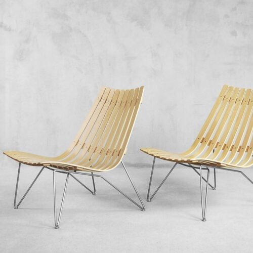 Norwegian Scandia Easy Chairs by Hans Brattrud for Fjordfiesta, 2000s, Set of 2