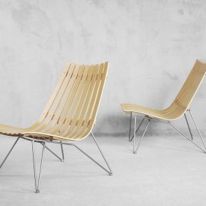 Norwegian Scandia Easy Chairs by Hans Brattrud for Fjordfiesta, 2000s, Set of 2