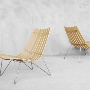 Norwegian Scandia Easy Chairs by Hans Brattrud for Fjordfiesta, 2000s, Set of 2
