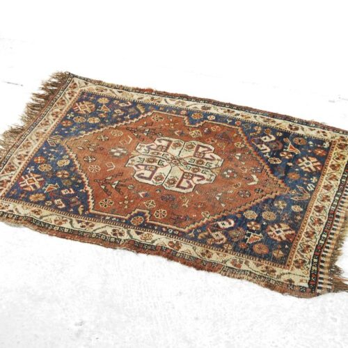 Antique Middle Eastern Hand-Woven Rug, 1880s