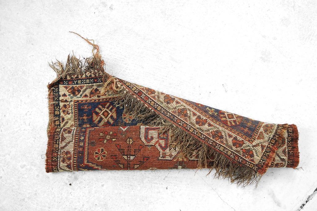 Antique Middle Eastern Hand-Woven Rug, 1880s