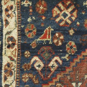 Antique Middle Eastern Hand-Woven Rug, 1880s