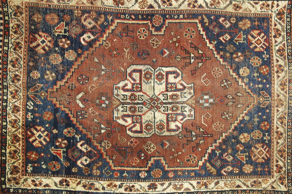 Antique Middle Eastern Hand-Woven Rug, 1880s