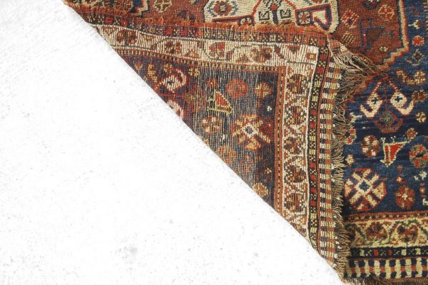 Antique Middle Eastern Hand-Woven Rug, 1880s - Image 7