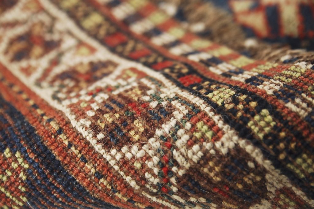 Antique Middle Eastern Hand-Woven Rug, 1880s