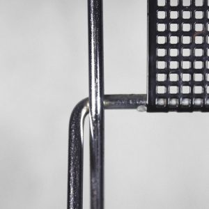 Minimalist Metal X-Line Chairs by Niels Jørgen Haugesen for Hybodan, 1970s, Set of 4