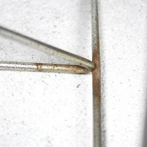 Minimalist Metal X-Line Chairs by Niels Jørgen Haugesen for Hybodan, 1970s, Set of 4