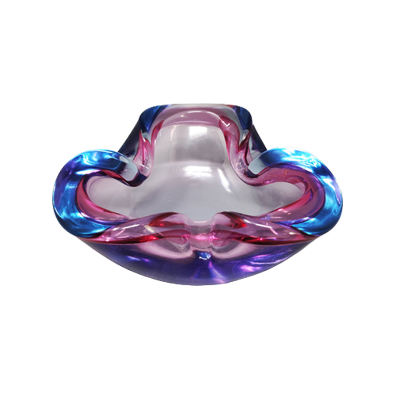 1960s Gorgeous Blue and Pink Catchall By Flavio Poli for Seguso