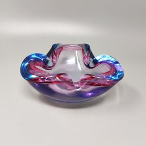 1960s Gorgeous Blue and Pink Catchall By Flavio Poli for Seguso
