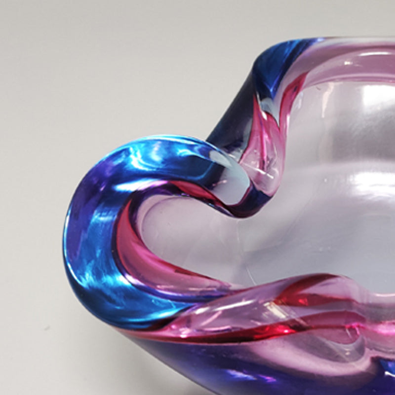 1960s Gorgeous Blue and Pink Catchall By Flavio Poli for Seguso