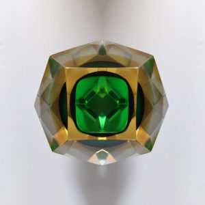 1960s Green Ashtray or Vide Poche By Flavio Poli for Seguso