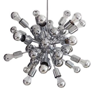 1970s Chandelier Sputnik by Goffredo Reggiani in Chrome. Made in Italy