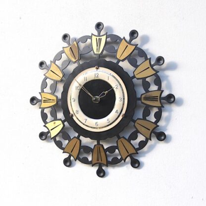 Sunburst Wall Clock By Bentima, 1960s - Image 3