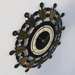 Sunburst Wall Clock By Bentima, 1960s