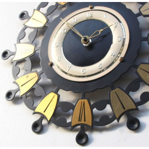 Sunburst Wall Clock By Bentima, 1960s