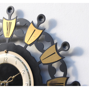 Sunburst Wall Clock By Bentima, 1960s