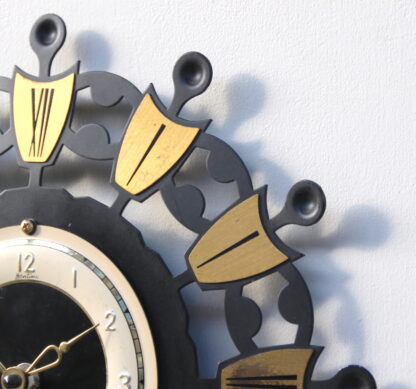 Sunburst Wall Clock By Bentima, 1960s - Image 9