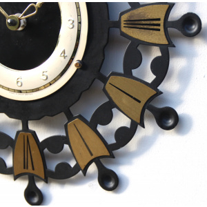 Sunburst Wall Clock By Bentima, 1960s