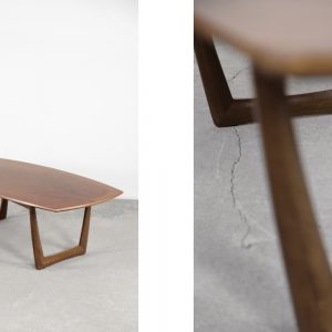 Vintage German Walnut Coffee Table from Kondor Möbel, 1960s