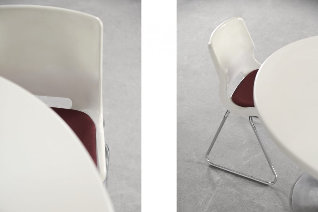 Vintage Scandinavian Mid-Century Modern Dining Table with Metal Tulip Leg, 1970s