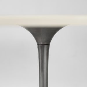 Vintage Scandinavian Mid-Century Modern Dining Table with Metal Tulip Leg, 1970s