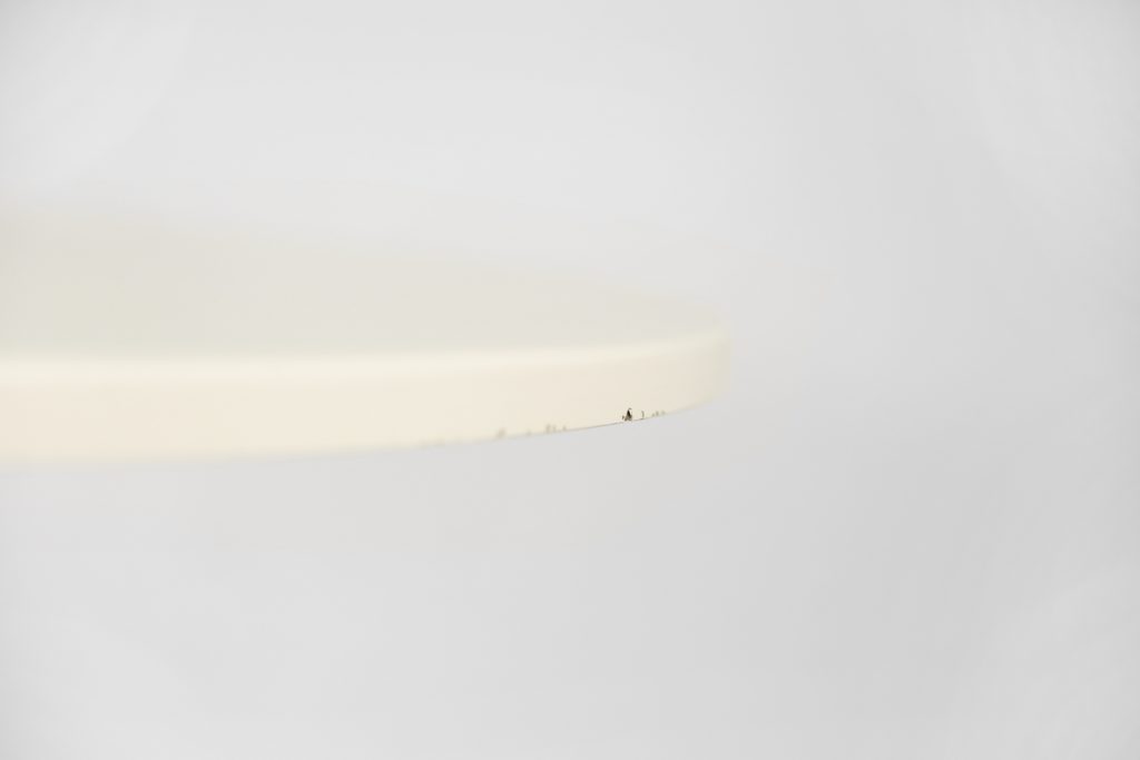 Vintage Scandinavian Mid-Century Modern Dining Table with Metal Tulip Leg, 1970s