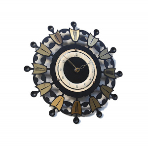 Sunburst Wall Clock By Bentima, 1960s