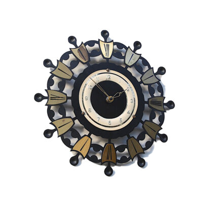 Sunburst Wall Clock By Bentima, 1960s
