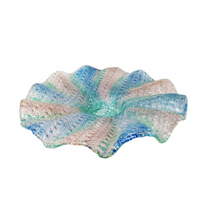 Prodotti 1960s Big Blue, Pink and Green Centerpiece in Murano Glass by Linea Arte Murano. Made in Italy