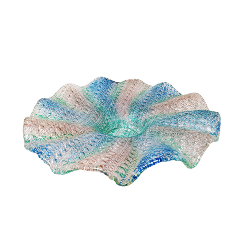 Prodotti 1960s Big Blue, Pink and Green Centerpiece in Murano Glass by Linea Arte Murano. Made in Italy
