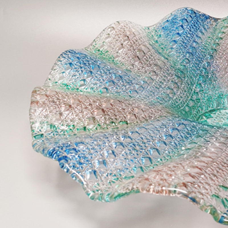 Prodotti 1960s Big Blue, Pink and Green Centerpiece in Murano Glass by Linea Arte Murano. Made in Italy