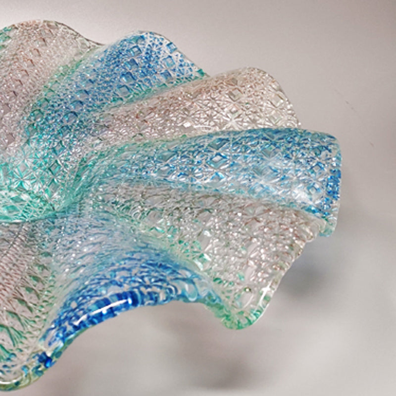 Prodotti 1960s Big Blue, Pink and Green Centerpiece in Murano Glass by Linea Arte Murano. Made in Italy
