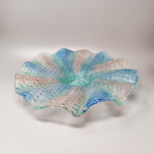 Prodotti 1960s Big Blue, Pink and Green Centerpiece in Murano Glass by Linea Arte Murano. Made in Italy