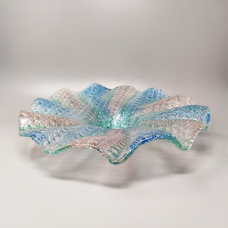 Prodotti 1960s Big Blue, Pink and Green Centerpiece in Murano Glass by Linea Arte Murano. Made in Italy