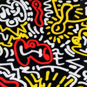 1990s Gorgeous Pop Art Keith Haring Serving Tray by Café des Arts