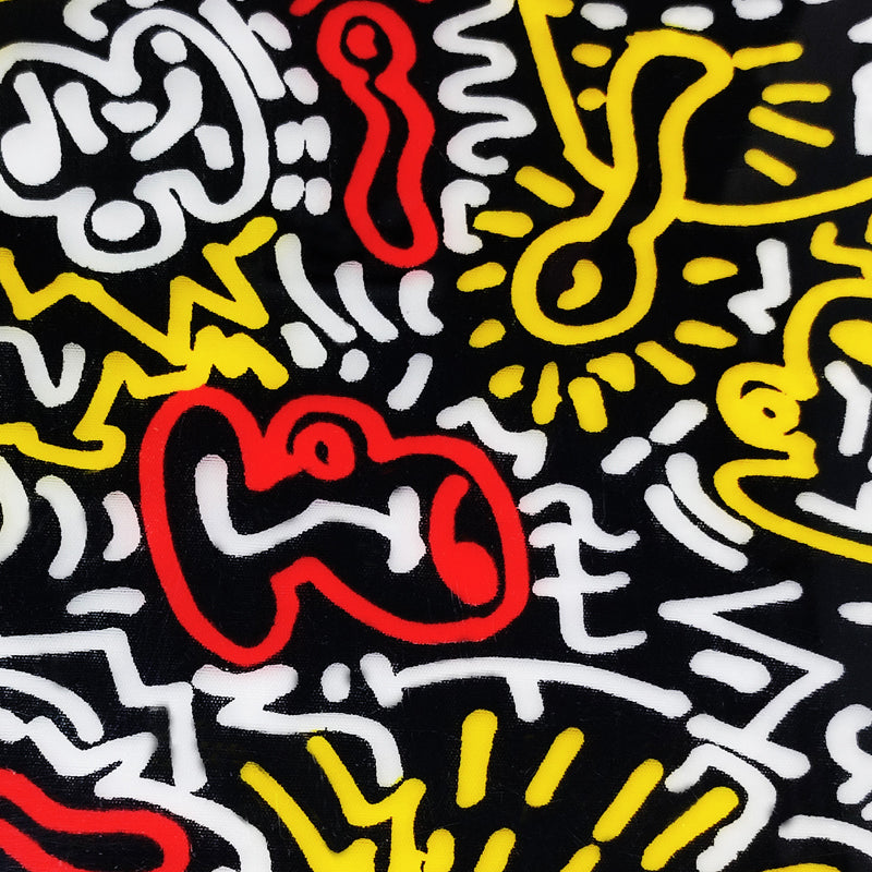 1990s Gorgeous Pop Art Keith Haring Serving Tray by Café des Arts