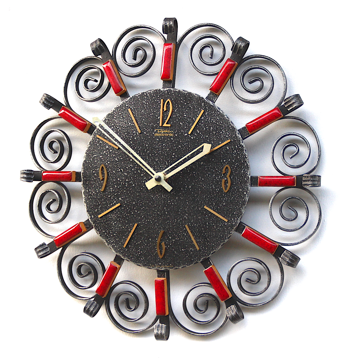 Rustikal West German Clock By Diehl, 1960s