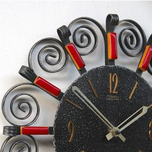 Rustikal West German Clock By Diehl, 1960s